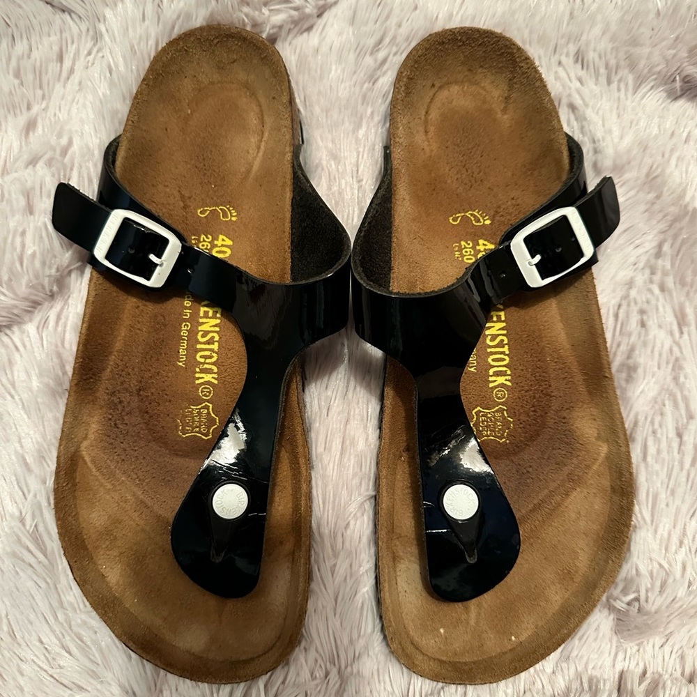 Birkenstock GizehBirko-Flor Patent Leather- BLACK